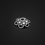 14mm Sterling Silver Bead End Cap - Ornate Flower (PK1)