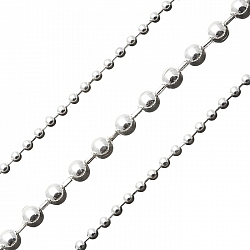Silver Plated 3mm Ball Chain Ready Made Necklace 20"