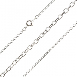 Silver Plated Oval Link Medium Trace Chain Ready Made 