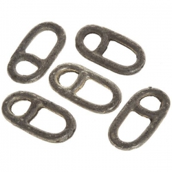Antique Silver Oval Metal Jewellery Connector 24x12mm PK5