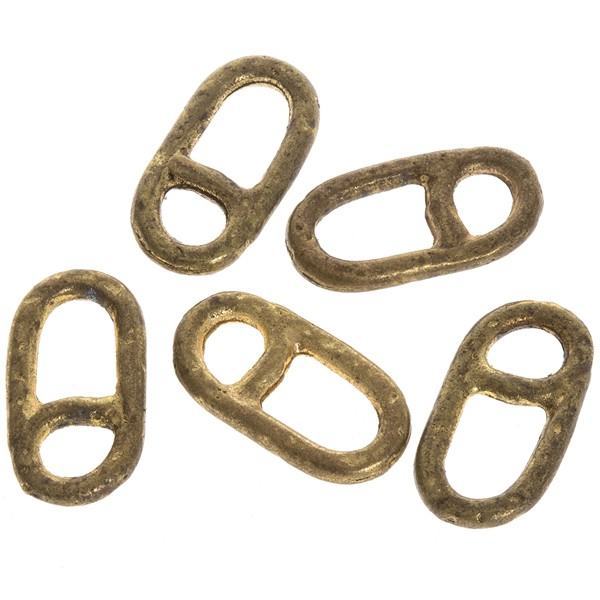 Antique Gold Oval Metal Jewellery Connector 24x12mm PK5