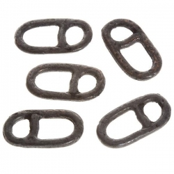 Gunmetal Black Oval Metal Jewellery Connector 24mm PK5