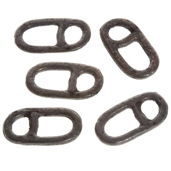 Gunmetal Black Oval Metal Jewellery Connector 24mm PK5