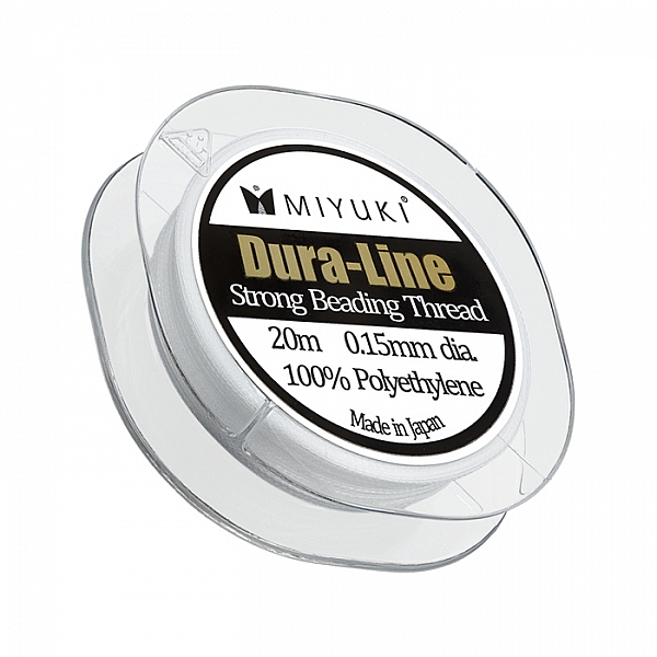 Miyuki Dura-Line Braided Beading Thread .15mm White 20m