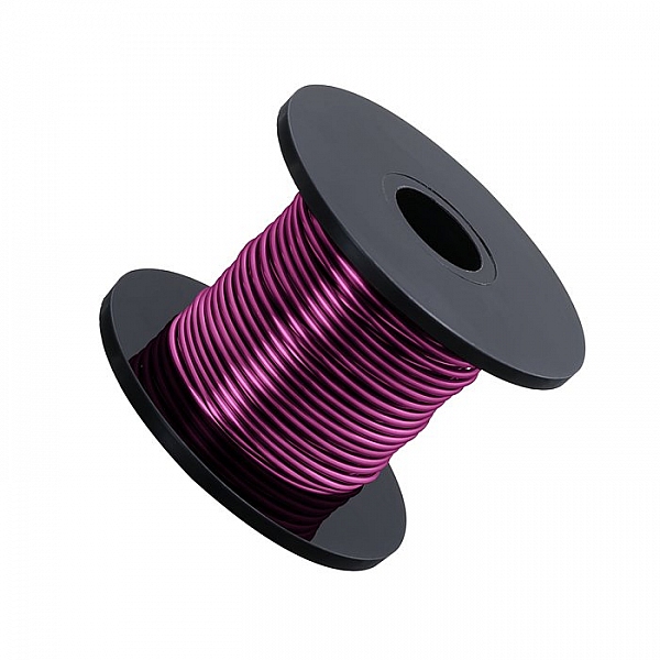 Violet Coloured Beading Copper Craft Wire 0.90mm 8 Metres
