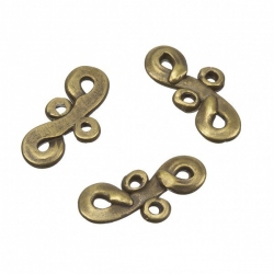 Antique Brass Figure 8 Bead Link Connectors 25mm PK3