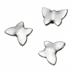 Small Silver Metal Butterfly Spacer Beads 11x9mm (PK3)