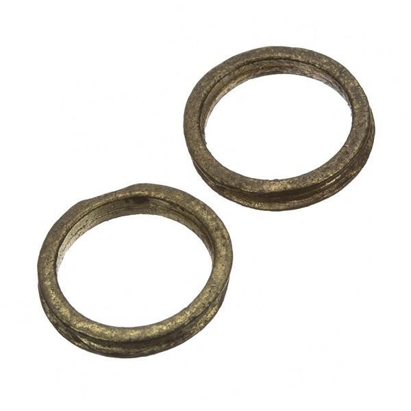 Gold Raised Edge Jewellery Component Connector 20mm PK2