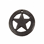 Captain America Cut Star Charm Pendants Gunmetal Black 18mm PK1