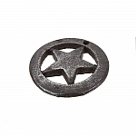 Captain America Cut Star Charm Pendants Gunmetal Black 18mm PK1