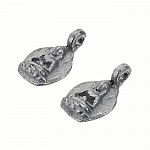 Antique Silver Sitting Buddha Meditating Charms 15mm PK2