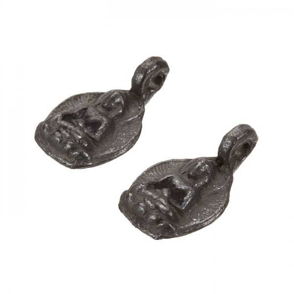 Gunmetal Black Sitting Buddha Meditating Charm Pendants 15mm PK2
