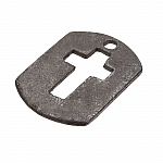 Black Rectangle Cut Out Cross Tag Charm Pendants 30x22mm PK1