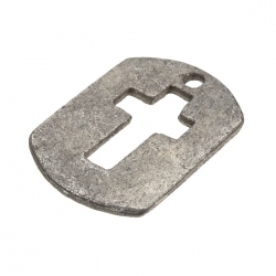 Antique Silver Cut Out Cross Tag Charm Pendants 30x22mm PK1
