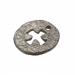 Antique Silver Round Cut Out Cross Charm Pendants 23mm PK1