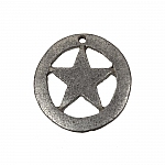 Captain America Cut Star Charm Pendants Antique Silver 18mm
