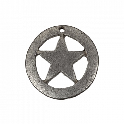Captain America Cut Star Charm Pendants Antique Silver 18mm