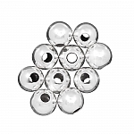 6mm Silver Plated Round Spacer Beads Hole Size 2mm PK10