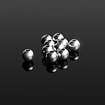 6mm Silver Plated Round Spacer Beads Hole Size 2mm PK10