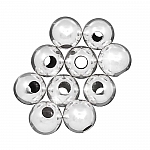 8mm Silver Plated Round Spacer Beads Hole Size 3mm PK10