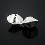Silver Plated Large Metal Bicone Focal Beads 21mm PK2