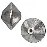 Silver Plated Large Metal Bicone Focal Beads 21mm PK2
