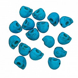 Sky Blue Dyed Turquoise Gothic Skull Beads 10mm (PK16)