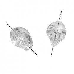 Transparent Clear Gothic Skull Beads Acrylic 12x10mm PK2