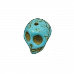 Synthetic Dyed Turquoise Gothic Skull Beads 12mm PK16