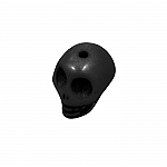 Black Gothic Skull Shape Beads Dyed Turquoise 10mm PK16