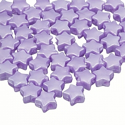 Acrylic Star Shape Pony Spacer Beads 12mm Lavender PK50