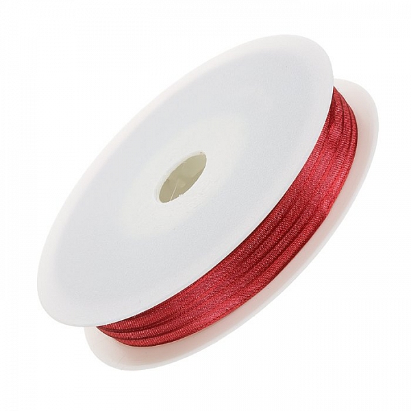 3mm Organza Sheer Ribbon (Red) sold on a 50 metre reel