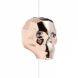 5750 Swarovski Crystal 13mm Skull Beads Rose Gold Crystal