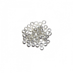 Silver Plated Crimp Beads (Crimps) 2mm PK50