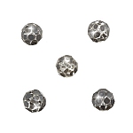 Grey Spotted Hand Painted 10mm Faceted Glass Beads PK5