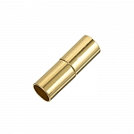 Magnetic Gold Plated Kumihimo Cord End Tube Clasp 6mm