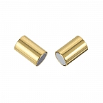 Magnetic Gold Plated Kumihimo Cord End Tube Clasp 6mm
