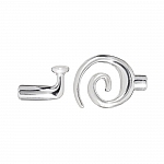 Shiny Silver Plated Kumihimo Swirl Toggle Clasp 3.2mm