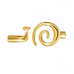 Gold Plated Kumihimo Glue In Swirl Toggle Clasp 3.2mm 