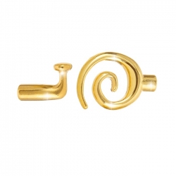 Gold Plated Kumihimo Glue In Swirl Toggle Clasp 3.2mm 