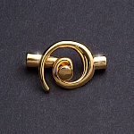 Gold Plated Kumihimo Glue In Swirl Toggle Clasp 3.2mm 