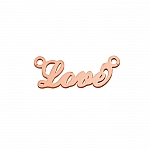 18K Rose Gold Plated STS 925 "Love" Connector Charm 21mm
