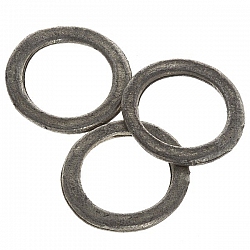 Smooth Flat Closed Disc Ring Connector Silver 22mm PK3