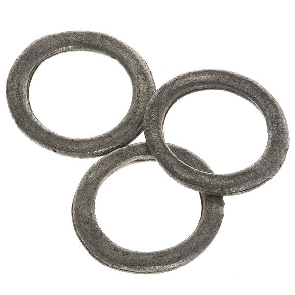 Smooth Flat Closed Disc Ring Connector Silver 22mm PK3