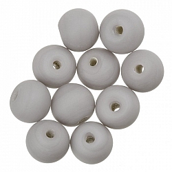 Transparent Frosted Grey Round Glass Beads (10mm) PK10