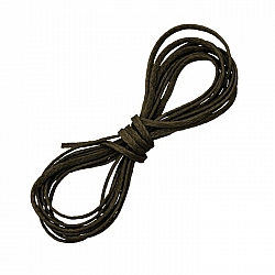 Thin Jewellery Cord 1metre Waxed Polyester Dark Brown
