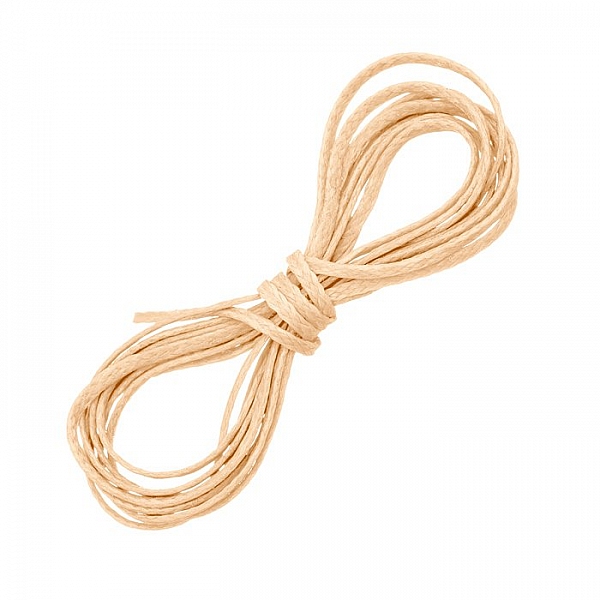Light Beige Thin Jewellery Cord 1metre Waxed Polyester