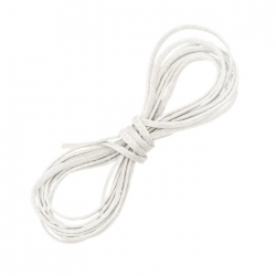 White Waxed Polyester Macramé Cord Jewellery Thread 1m