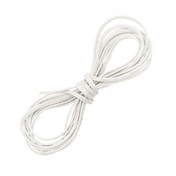 White Waxed Polyester Macramé Cord Jewellery Thread 1m