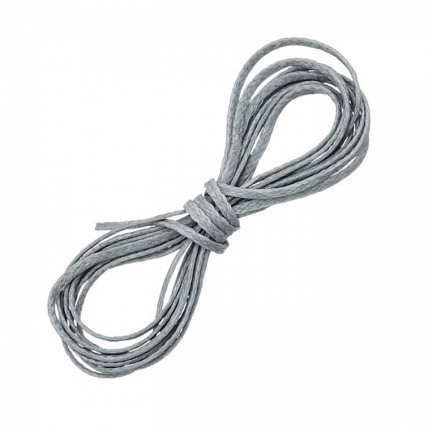 Grey Waxed Polyester Jewellery Thread Macramé Cord 1m